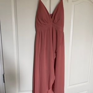 high low pink summer dress